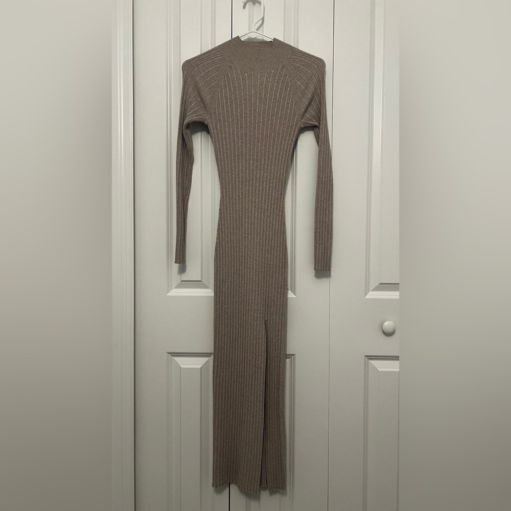 Wilfred Taupe Long Sleeve Knit Dress